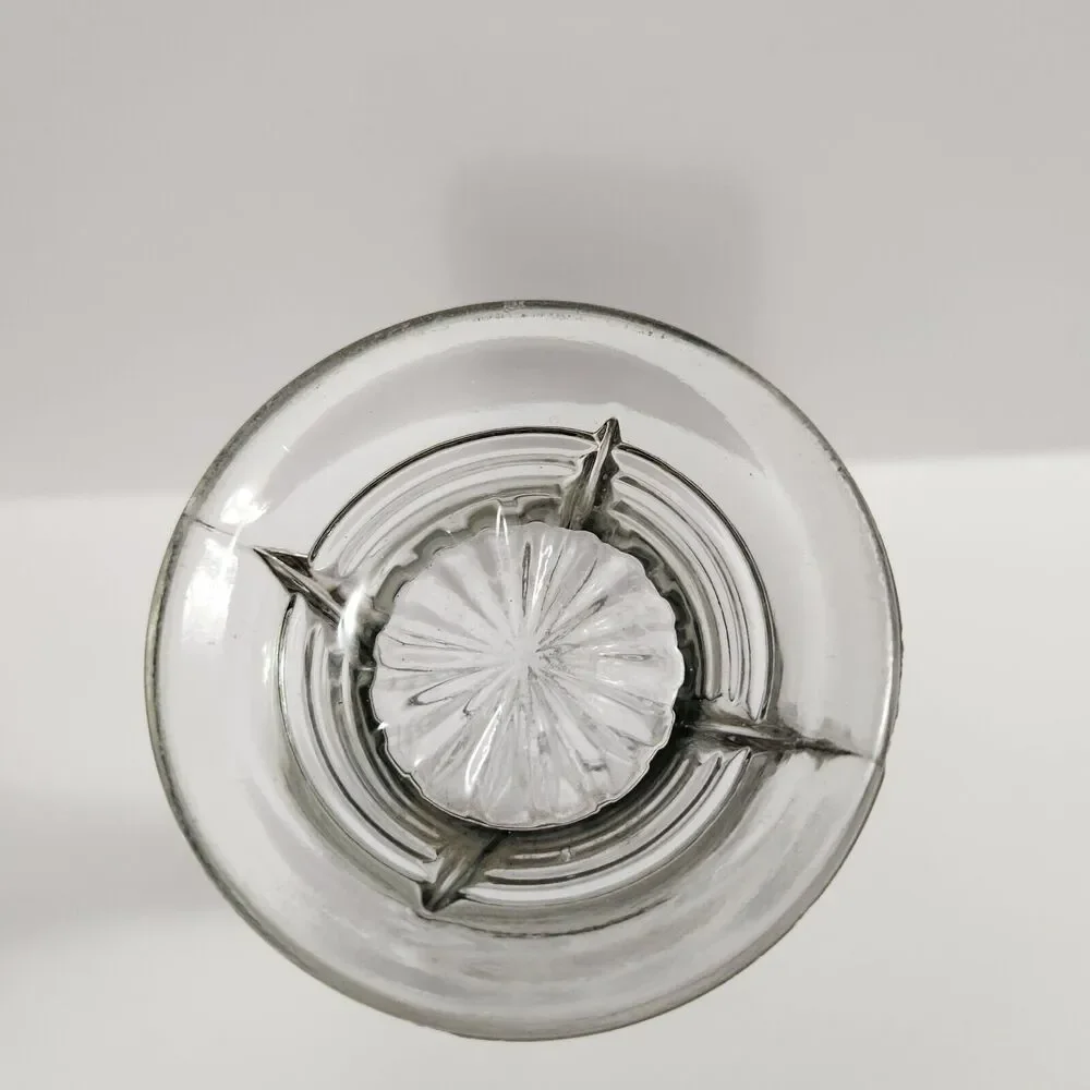 Vintage Clear Glass Swung Stretch Vase 10